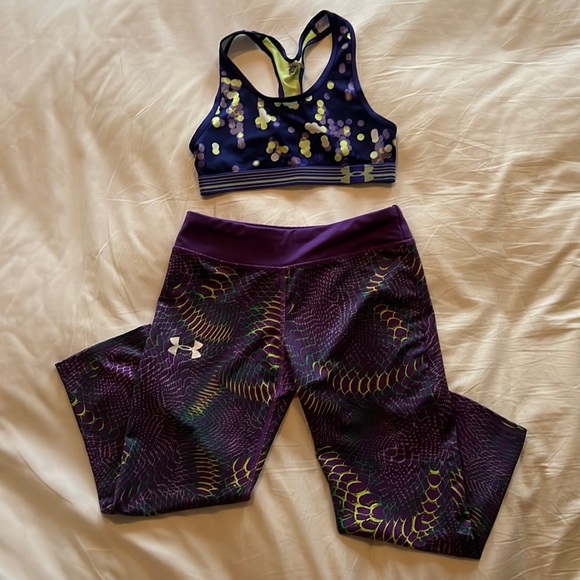Girls’ Under Armour Leggings and Sports Bra Set - Picture 1 of 7